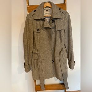 Banana Republic Women’s Gray Belted Pea Coat